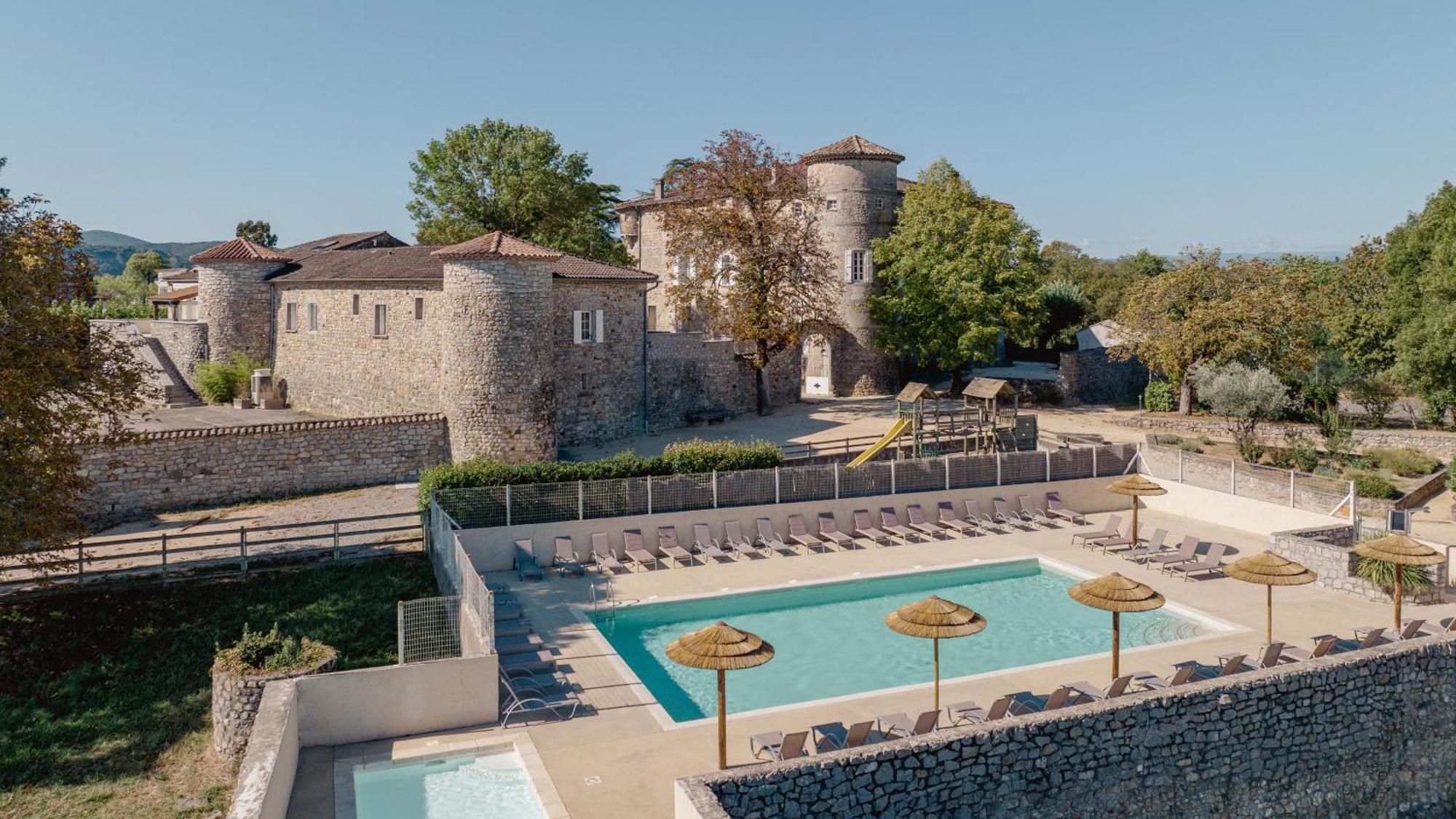 Chateau De Chaussy Ruoms Bagian luar foto